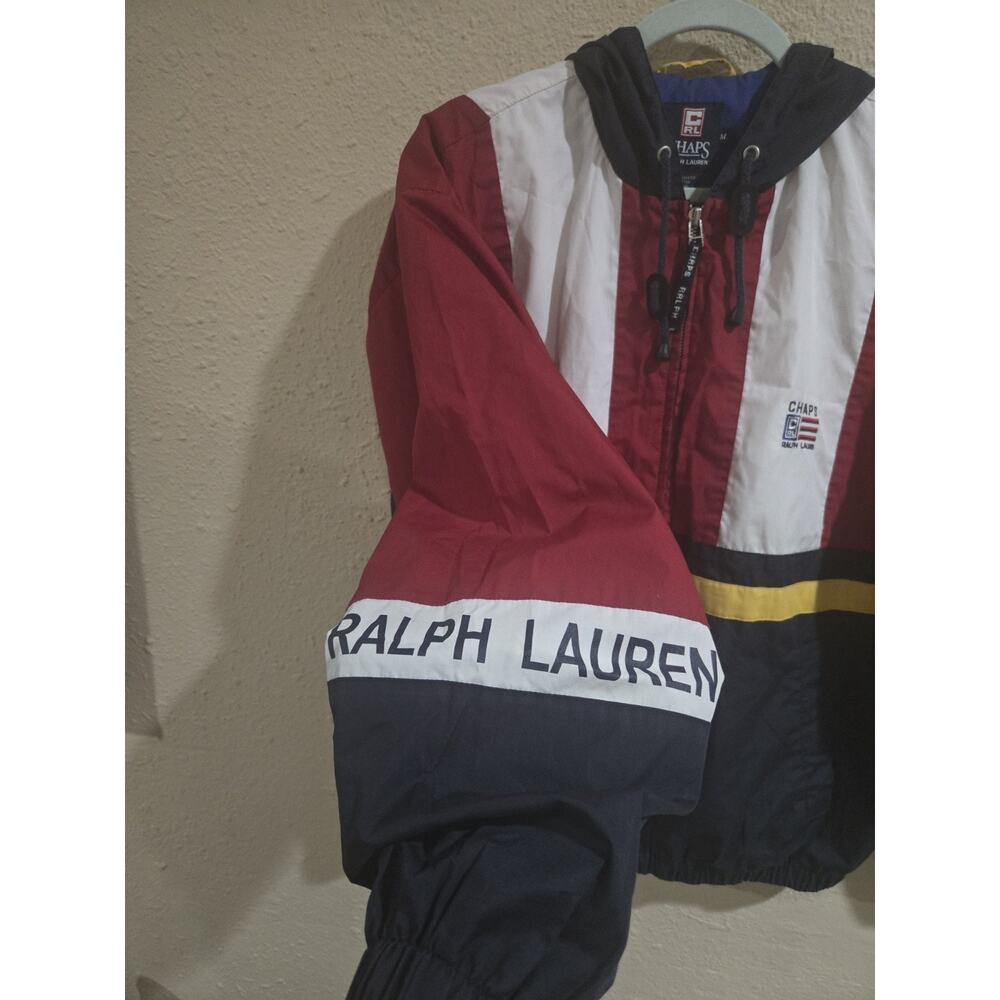 Vintage 1990s Chaps Ralph Lauren Windbreaker Men’s Multicolor Polyester Jacket M - Picture 5 of 10